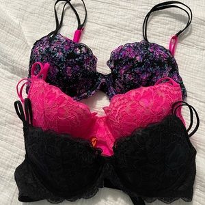 Victoria’s Secret Pink bras lot of 3
